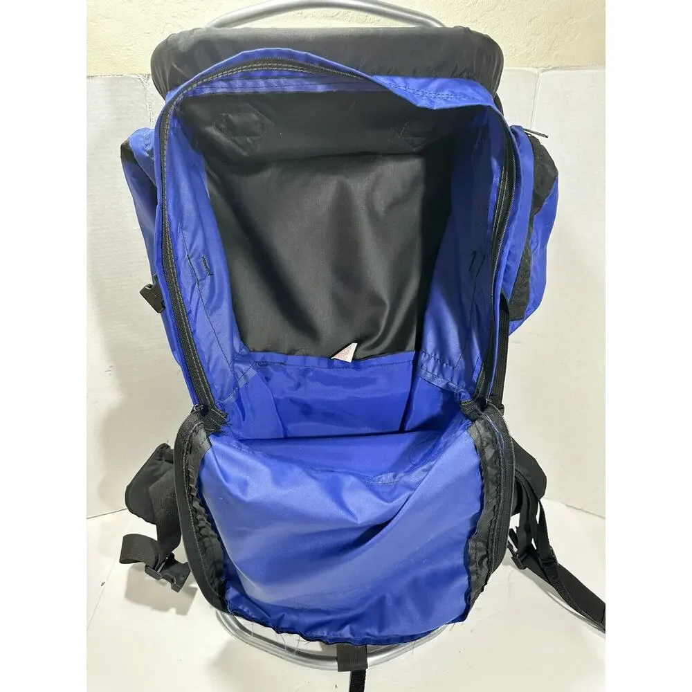 Vintage JANSPORT External Frame Hiking Backpack Hip Wings‎ Blue 90’s Made in USA